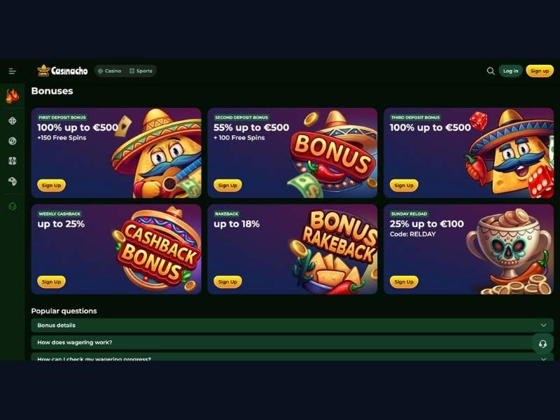 Katalog gier Casinacho Casino Nacho Casino — 3000 tytułów i co się w nim wyróżnia